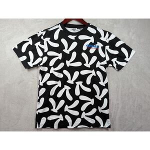 Disney Oswald The Lucky Rabbit Shirt Mens SMALL Black White Cast Member All Over